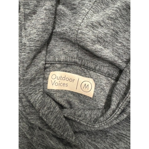 Outdoor Voices Hoodie Mens Medium Gray Pullover Long Sleeve Activewear - Picture 2 of 3